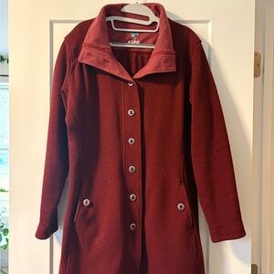 Kuhl Women's Deep Red / Burgundy Fleece Jacket, Large